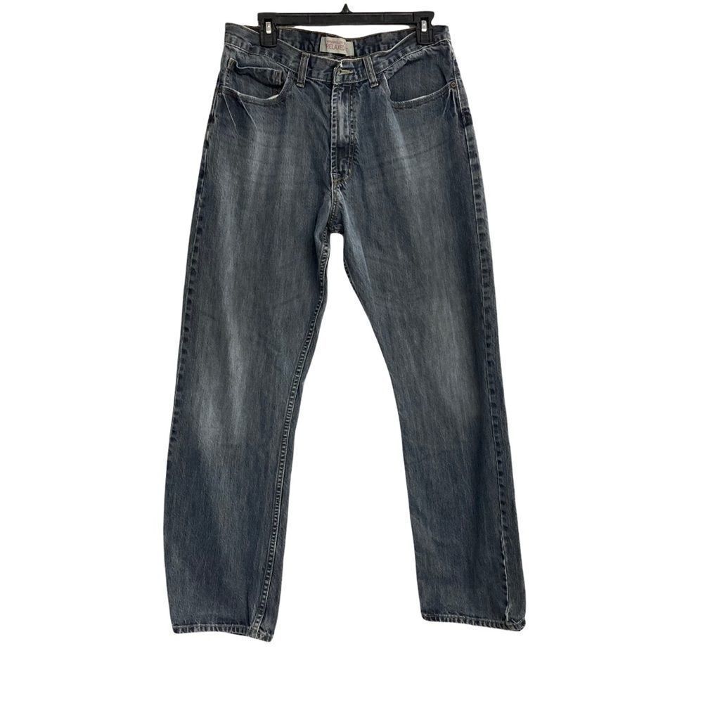 WRANGLER Men’s Relaxed Boot Jean, 34X32,‎ hand measures 34X30, Gray,